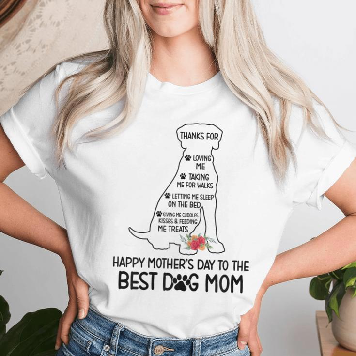 Happy Mother's Day To The Best Dog Mom Dog Lover Women T-shirt Gifts for Her