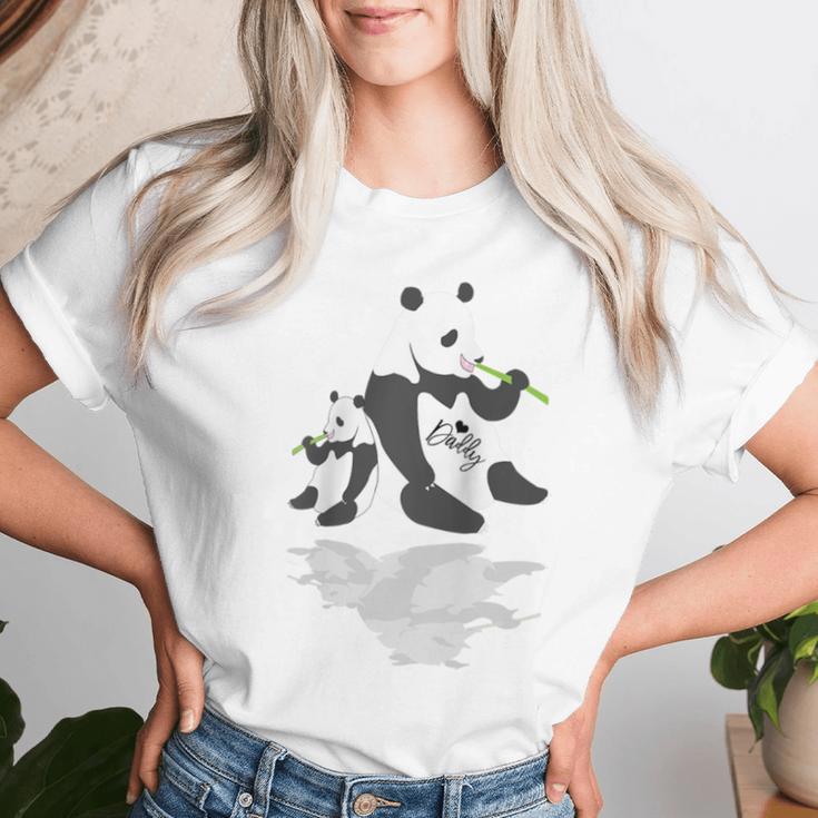 Herren Schöne Papa Panda Bär Bambus Familie Matching Raglan T-shirt Frauen Geschenke für Sie