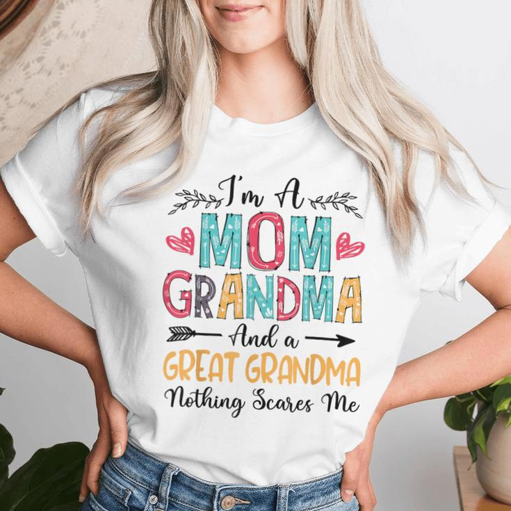 I'm A Mom Grandma And A Great Grandma Mother's Day 2024 Women T-shirt Gifts for Her