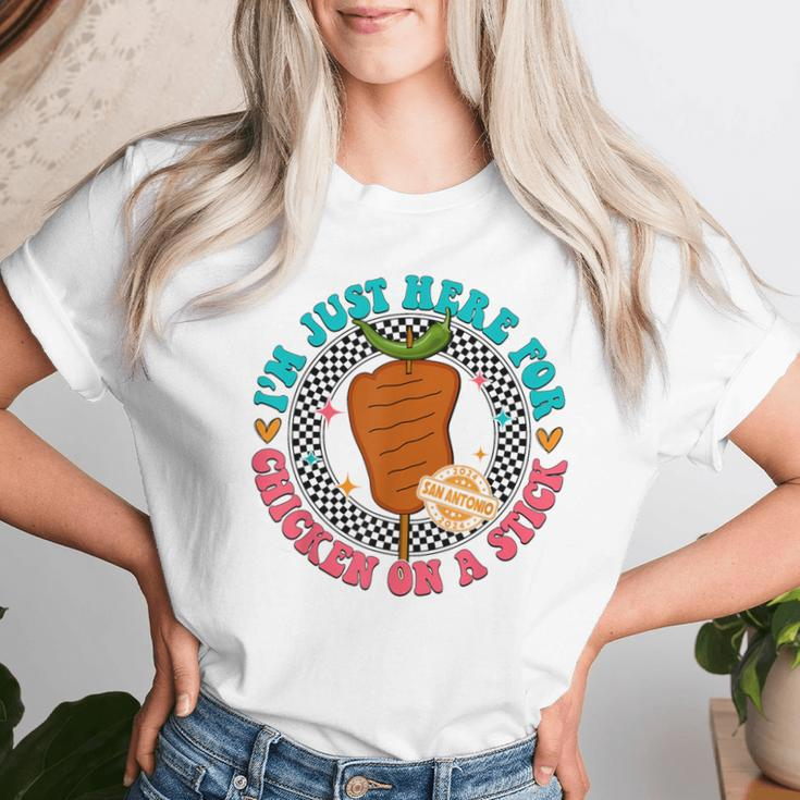 Im Just Here For Chicken On A Stick Fiesta San Antonio Women T-shirt Gifts for Her