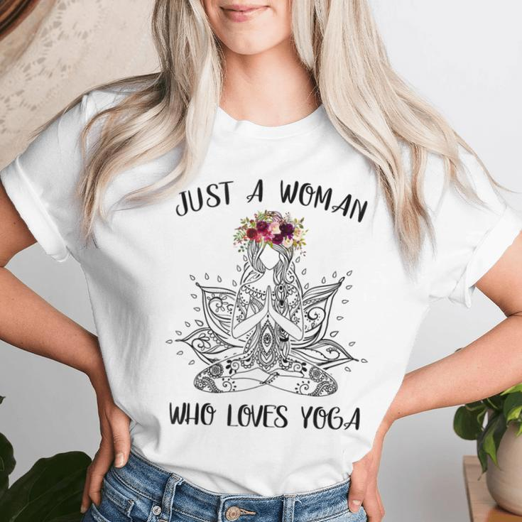 Just A Who Love Yoga Vintage For Womens Women T-shirt Gifts for Her
