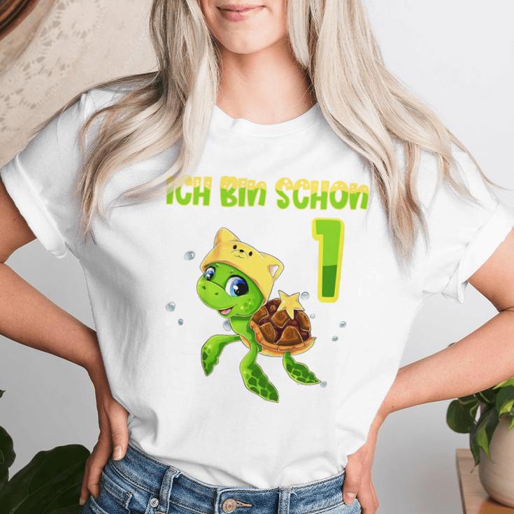 Kinder Ich Bin Schon 1 Jahre Boy Girl Birthday Turtle T-shirt Frauen Geschenke für Sie