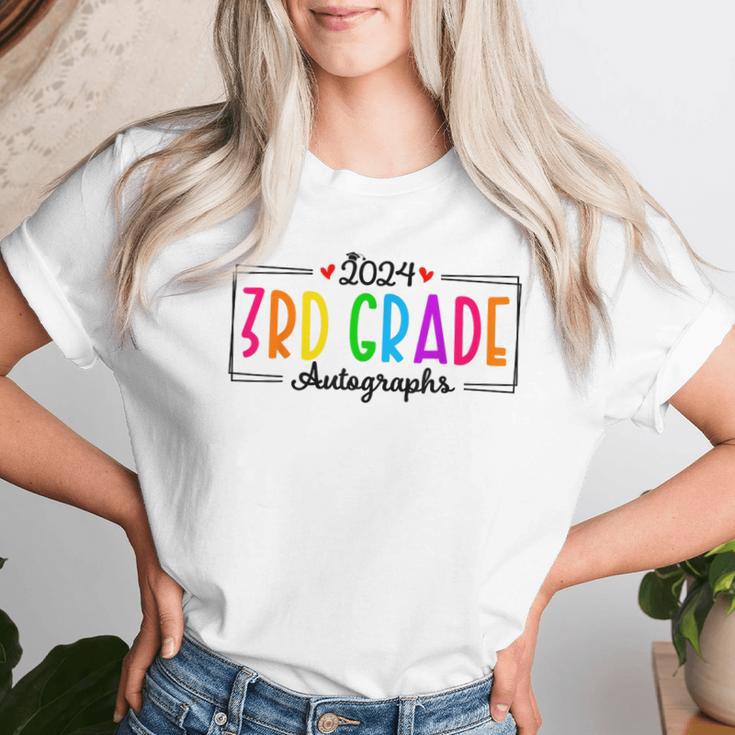 Last Day Of School Year 2024 Autograph 3Rd Grade Graduation Women T-shirt Gifts for Her