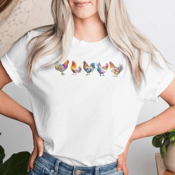 Lgbt Rainbow Chicken Pride Animal Lover Equality Lgbt Women T-shirt Gifts for Her