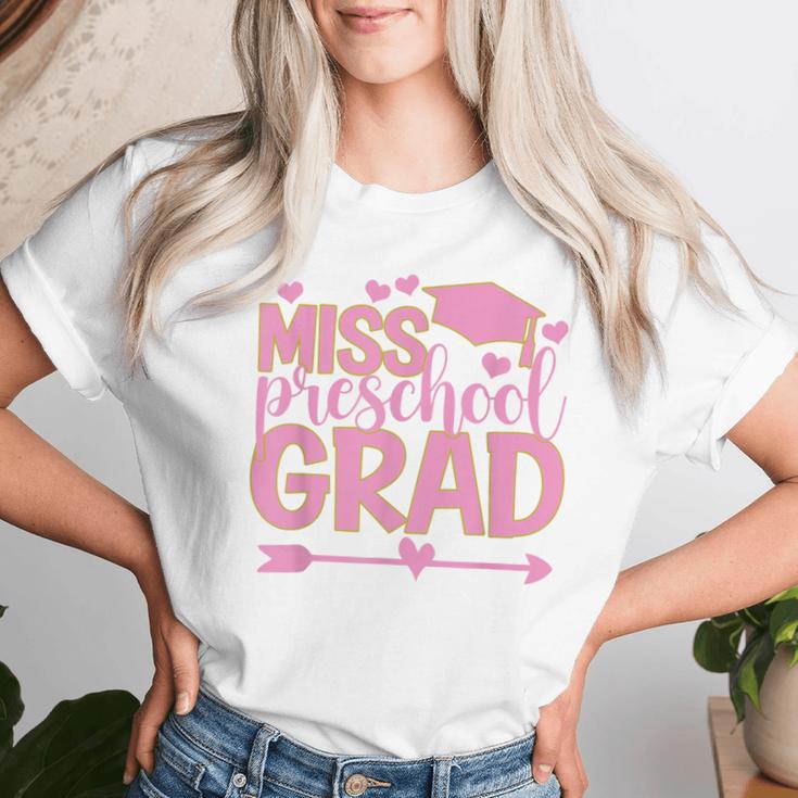 Lil Miss Preschool Grad Graduation Last Day Preschool Women T-shirt Gifts for Her