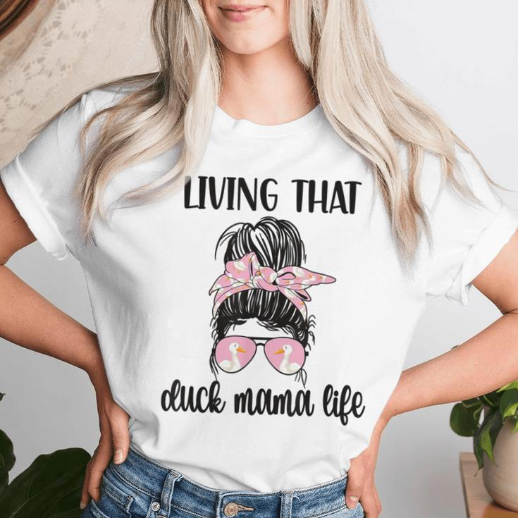 Living That Duck Mama Life Duck Mom Duck Lover Women T-shirt Gifts for Her
