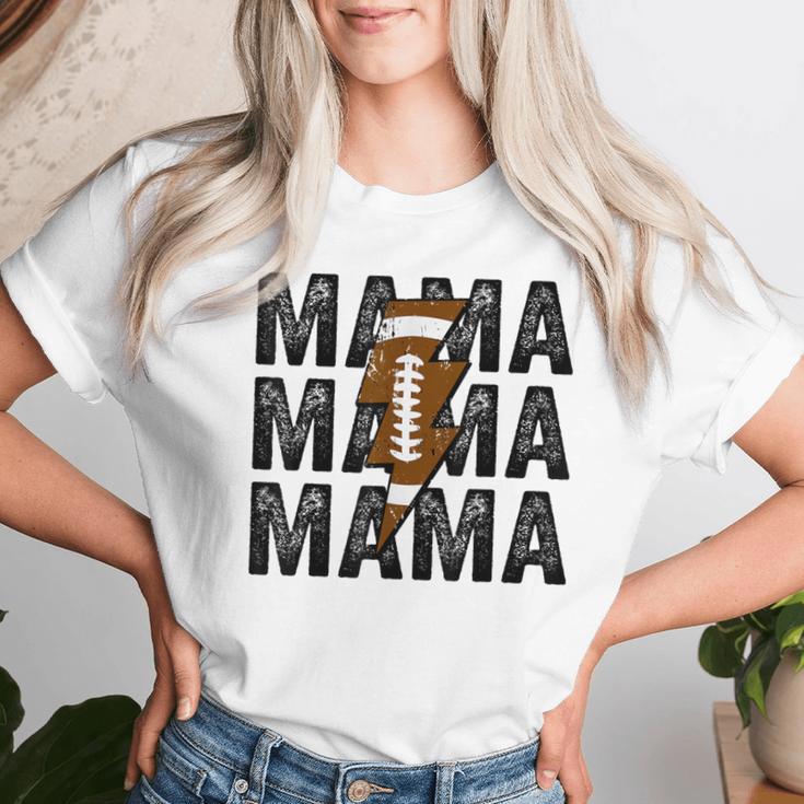 Mama Lightning Bolt Game Day Football Season Mom Women Women T-shirt Gifts for Her