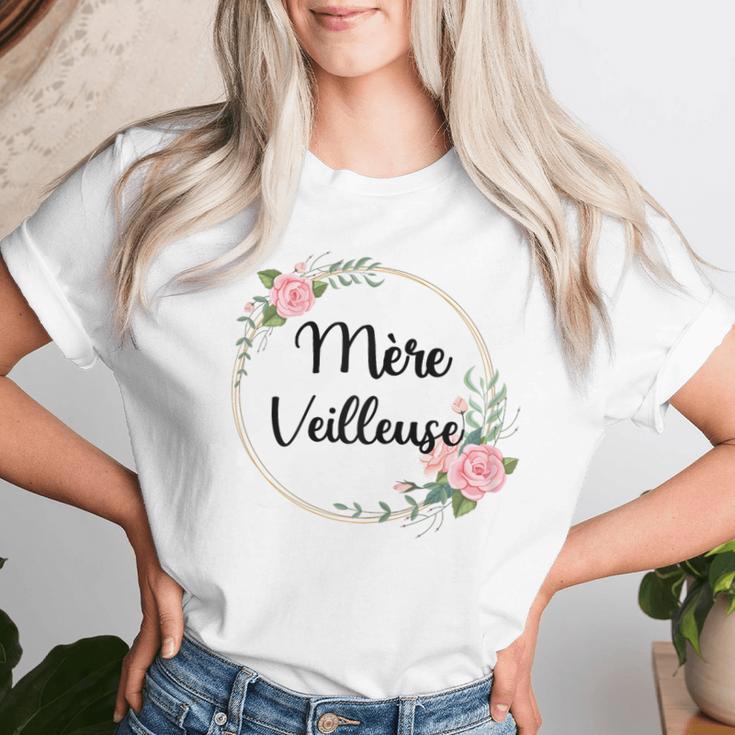 T-Shirt Mère Veilleuse Merveilleuse Maman - Cadeau Fête Des Mères Fleur Tee-Shirt Femme