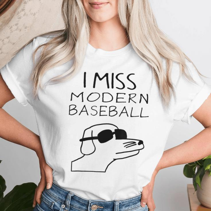 I Miss Modern Baseball Dog Sport Lover Women T-shirt Gifts for Her