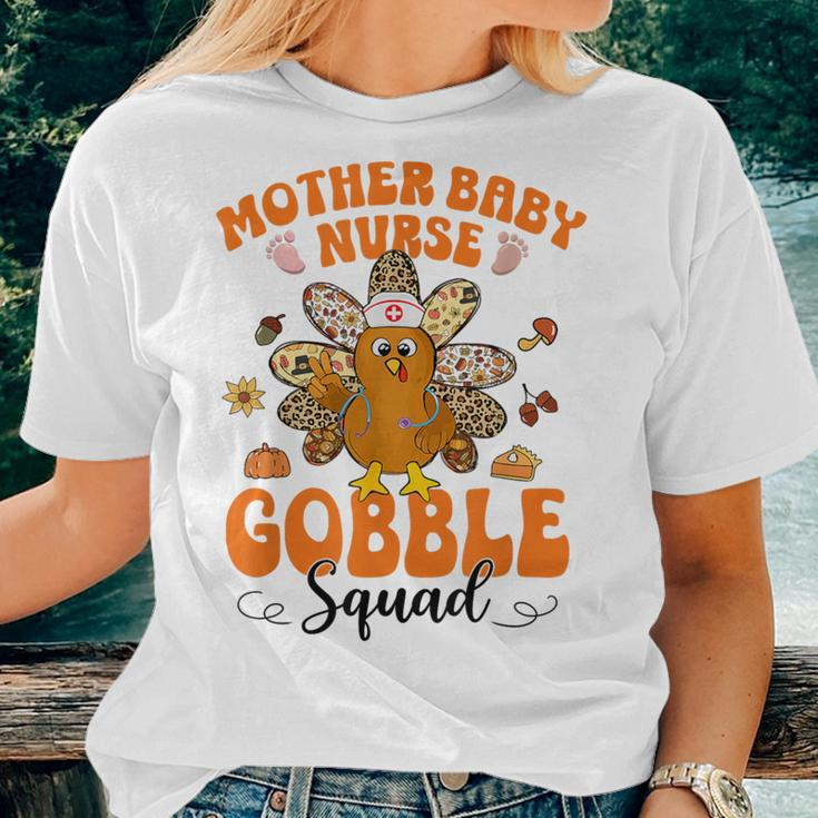Mother Baby Nurse Gobble Squad Happy Thanksgiving Women T-shirt Gifts for Her