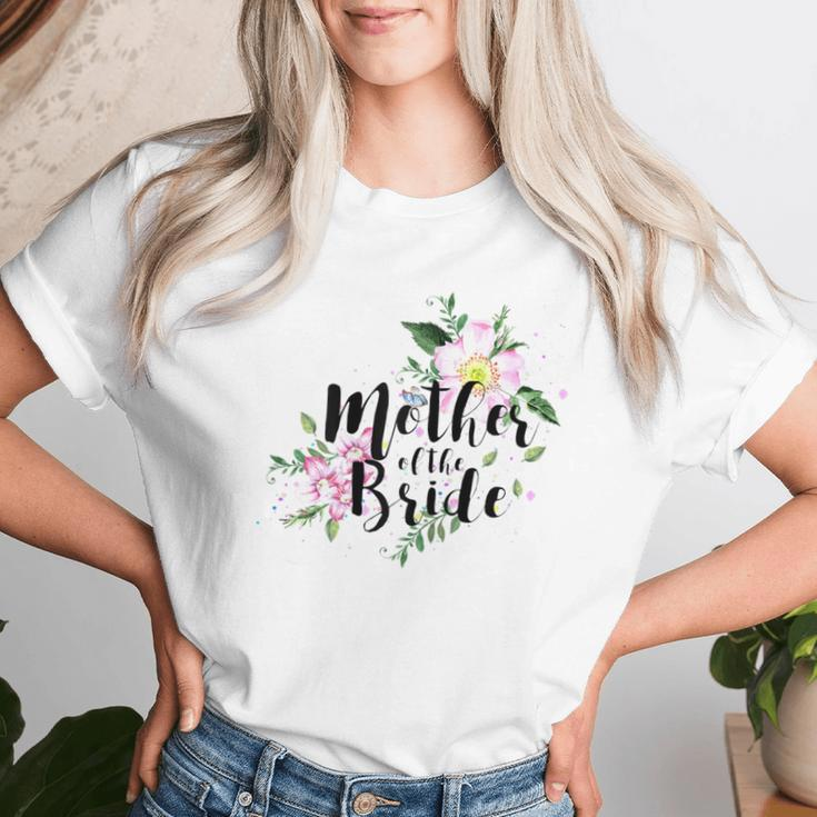 Mother Of The Bride Floral Bridal Party Women T-shirt Gifts for Her