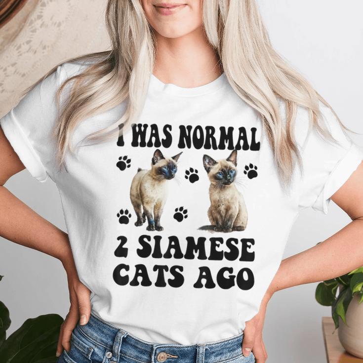 I Was Normal 2 Siamese Cats Ago Siamese Mother's Day Women T-shirt Gifts for Her