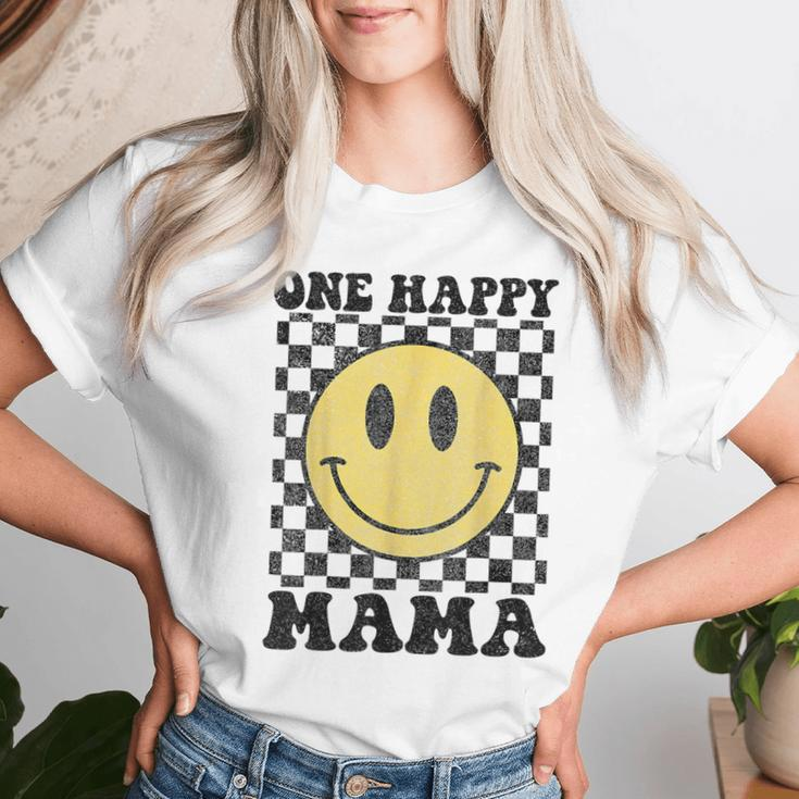 One Happy Dude Mama Happy Face 1St Birthday Party Family Women T-shirt Gifts for Her