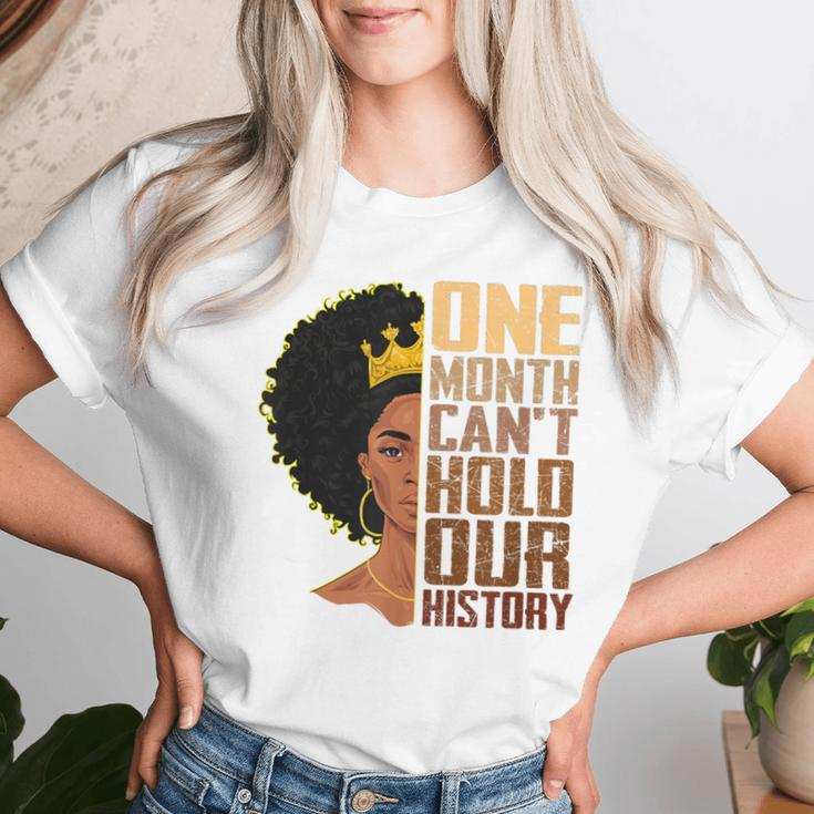 One Month Can't Hold Our History Melanin African Girl Women Women T-shirt Gifts for Her