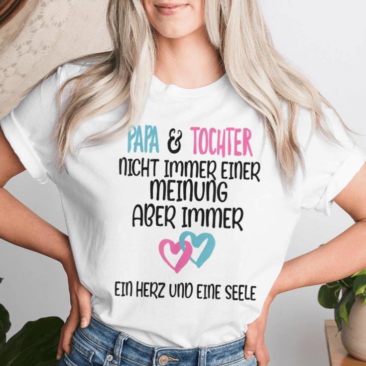 Papa Tochter Nicht Immer Einer Meinung Herz Und Seele Mother T-shirt Frauen Geschenke für Sie