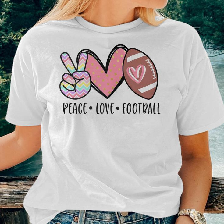 Peace Love Football Cute For N Girls Toddler Women T-shirt Gifts for Her