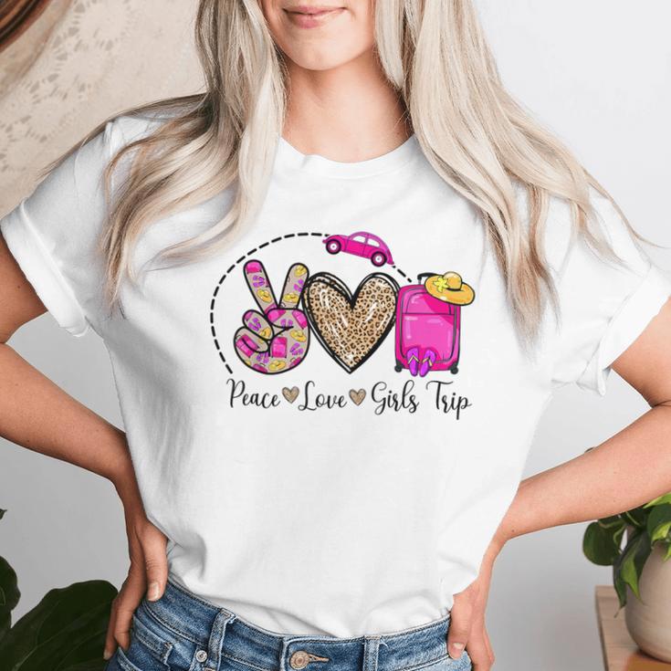 Peace Love Girls Trip Black Melanin American Pride Women T-shirt Gifts for Her