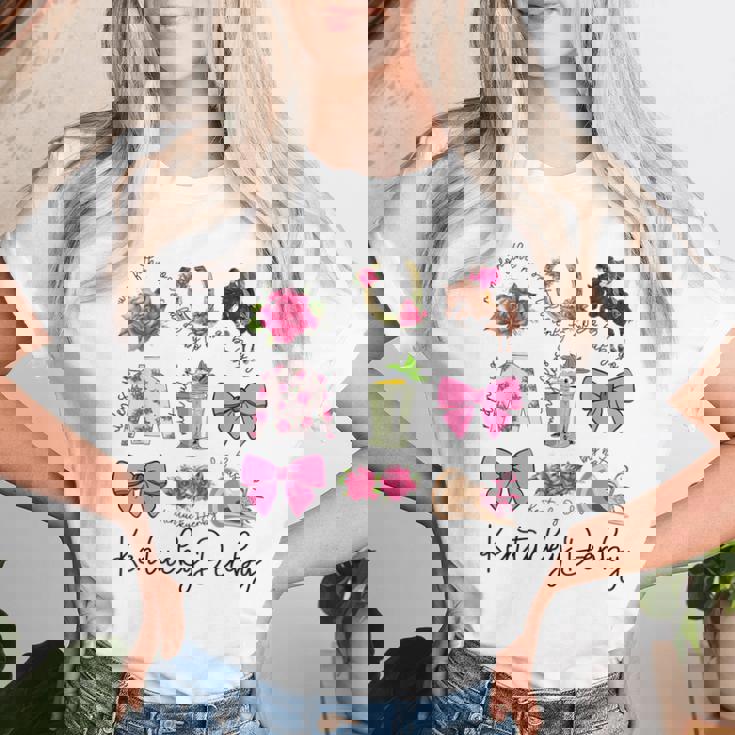 Pink Coquette Bow Derby Day Horse Racing 2024 Derby Women T-shirt Gifts for Her Pink Coquette Bow Derby Day Horse Racing 2024 Derby Women T-shirt Gifts for Her