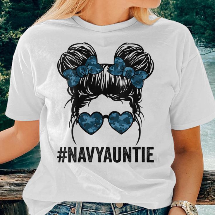 Proud Navy Auntie For Aunt Of Navy Women And Men Women T-shirt Gifts for Her