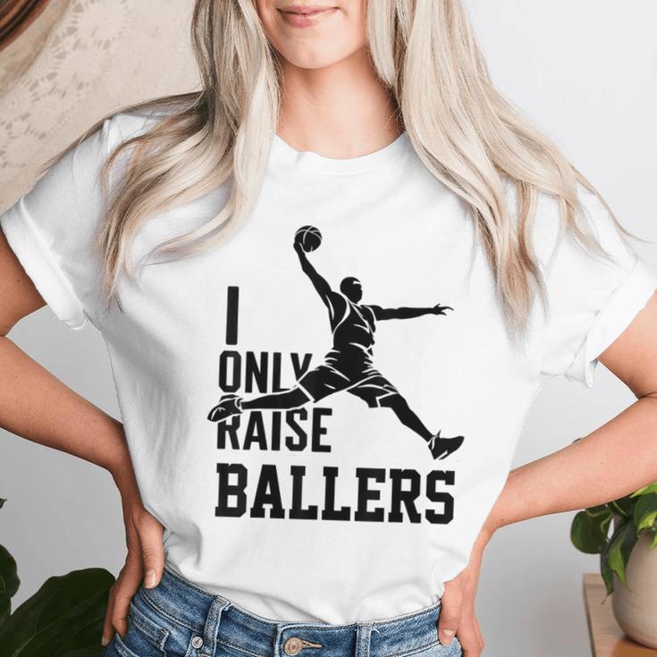 I Only Raise Ballers Lustige Basketball-Ikonen Dunk Mama Papa T-shirt Frauen Geschenke für Sie