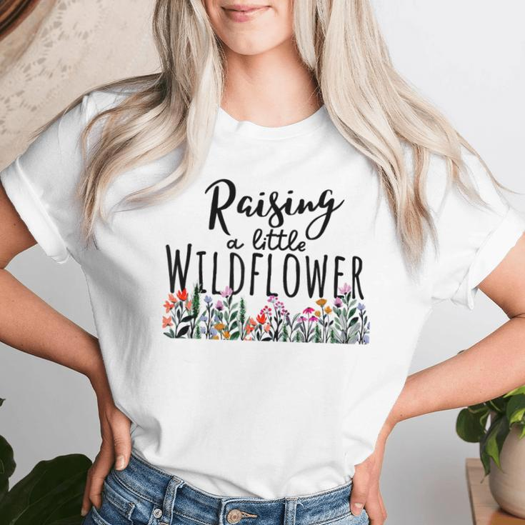 Raising A Little Wildflower Cute Saying Women T-shirt Gifts for Her