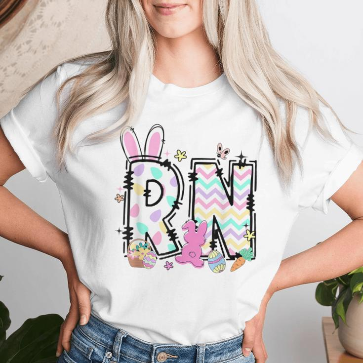 Registered Nurse Easter Spring Bunny Rn Hospital Staff Women T-shirt Gifts for Her