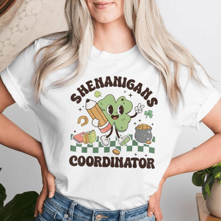 Shenanigans Coordinator Teacher St Patrick's Day Clovers Women T-shirt Gifts for Her