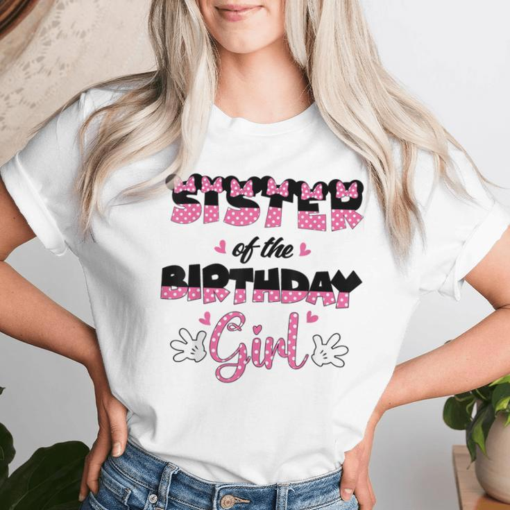 Sister Of The Birthday Girl Mouse Family Matching Women T-shirt Gifts for Her
