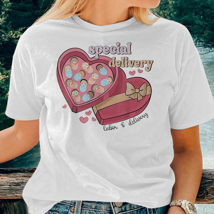 Special Delivery Labor And Delivery Nurse Valentine's Day Women T-shirt Gifts for Her