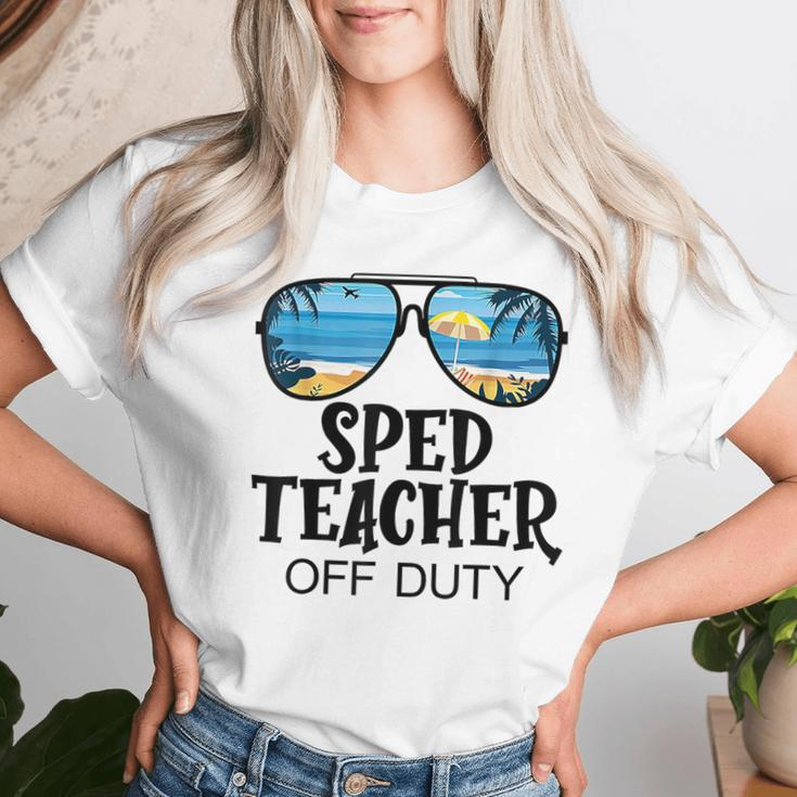 Special Education Teacher Off Duty Sunglasses Beach Summer Women T-shirt Gifts for Her