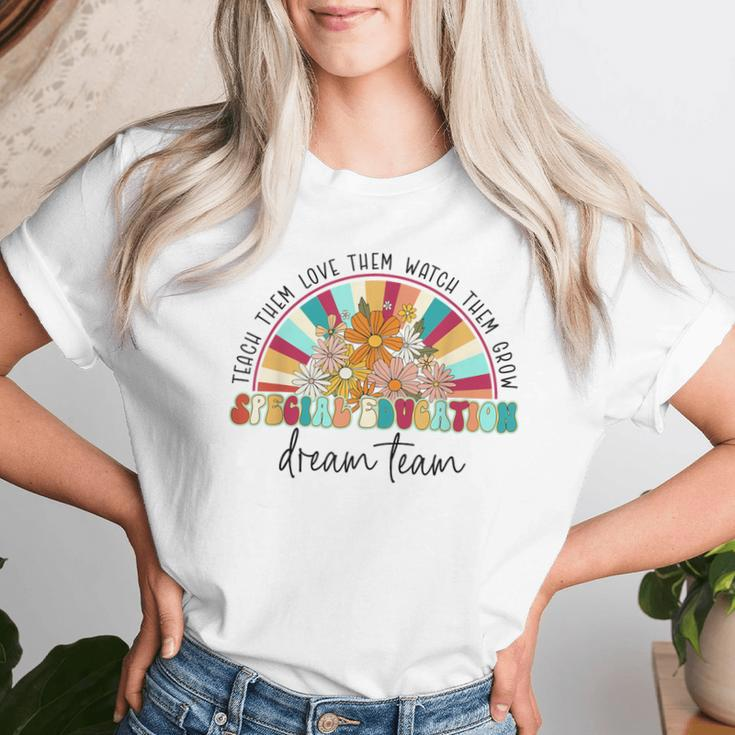 Sped Squad Dream Team Special Education Ed Groovy Teacher Women T-shirt Gifts for Her