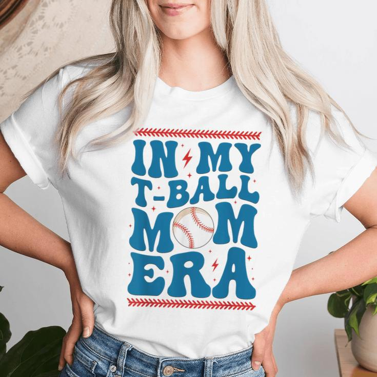In My T-Ball Mom Era Baseball Mom Groovy Mother's Day Women T-shirt Gifts for Her