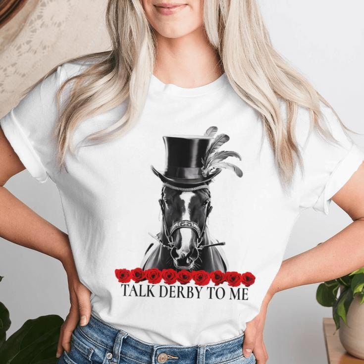 Talk Derby To Me Derby Day Horse Racing Lover On Derby Day Women T-shirt Gifts for Her