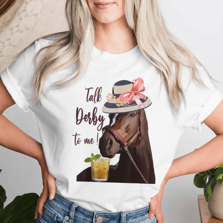 Talk Derby To Me-Mint Juleps-Derby Horse Racing Women T-shirt Gifts for Her