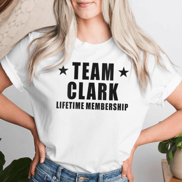 Team Clark Lifetime Membership Family Last Name Women T-shirt Gifts for Her