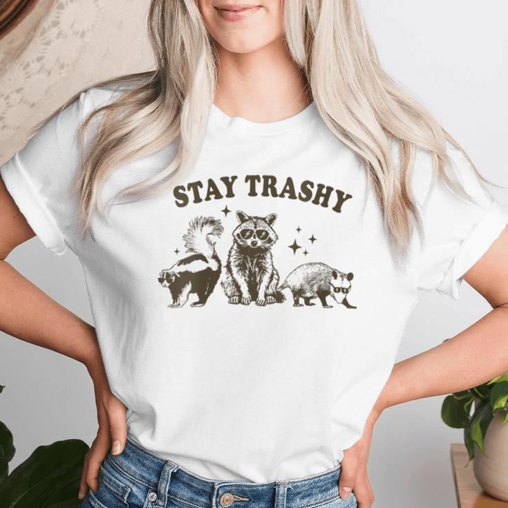 Team Trash Stay Trashy Raccoons Opossums Possums Meme Women T-shirt Gifts for Her