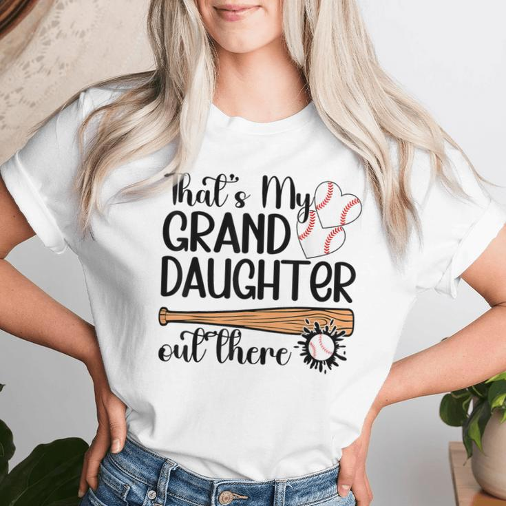 That's My Granddaughter Out There Softball Grandma Women T-shirt Gifts for Her