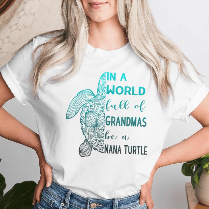 Turtle Grandma Nana Tortoise Sea Turtle Women T-shirt Gifts for Her