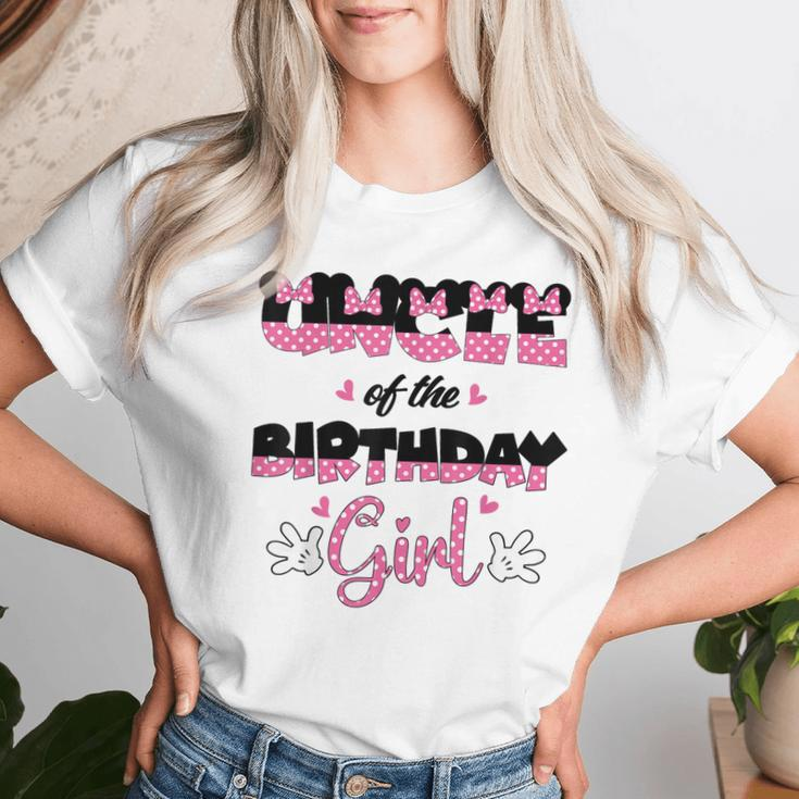 Uncle Of The Birthday Girl Mouse Family Matching Women T-shirt Gifts for Her