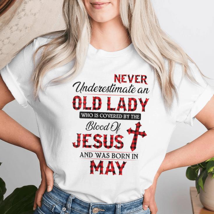 Never Underestimate An Old Lady Who Is Covered By-May Women T-shirt Gifts for Her