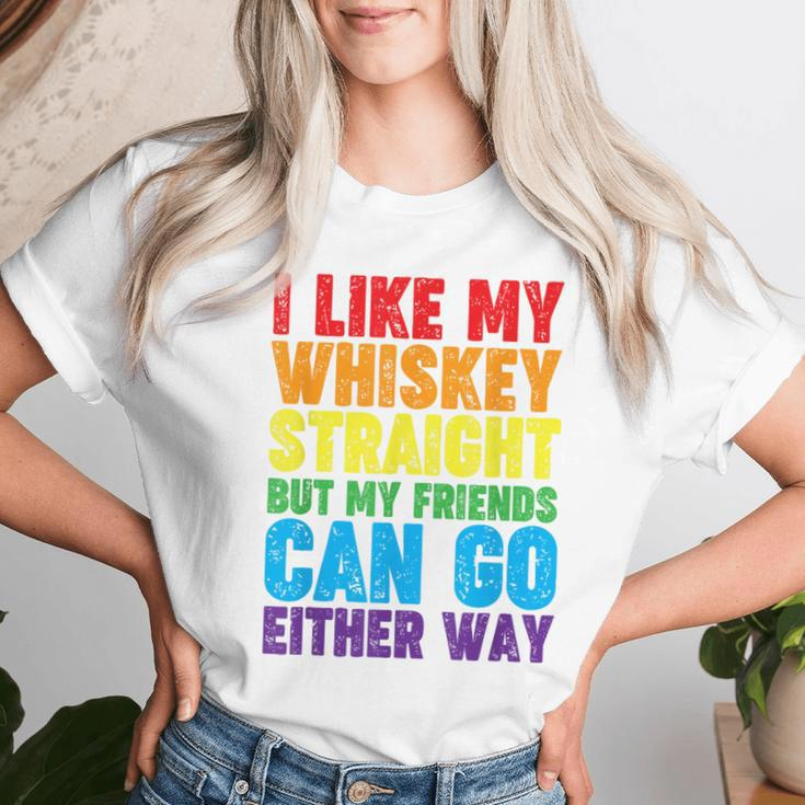 I Like My Whiskey StraightLesbian Gay Pride Lgbt Women T-shirt Gifts for Her