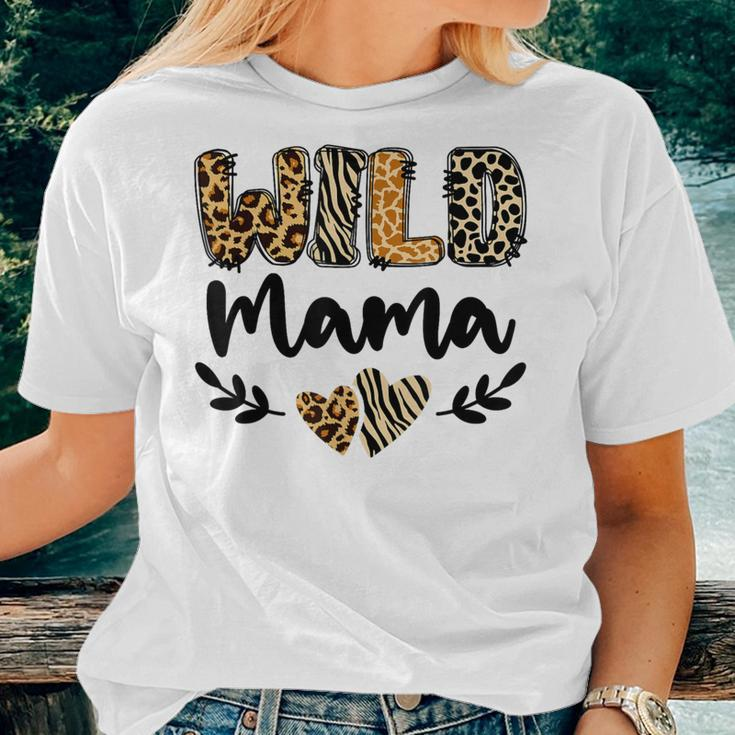 Wild Mama Three One Birthday Safari Family Decorations Party Women T-shirt Gifts for Her
