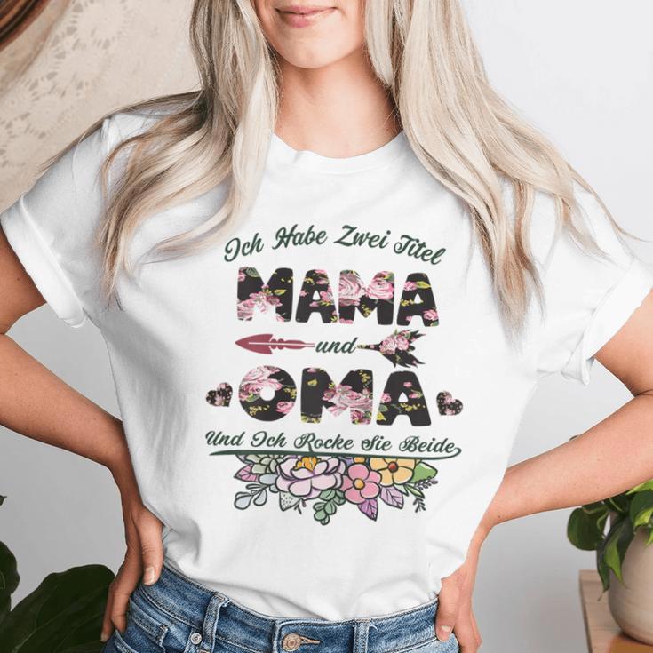 Women's Mama Grandma Ich Habe Zwei Tittel Mama Und Grandma T-shirt Frauen Geschenke für Sie