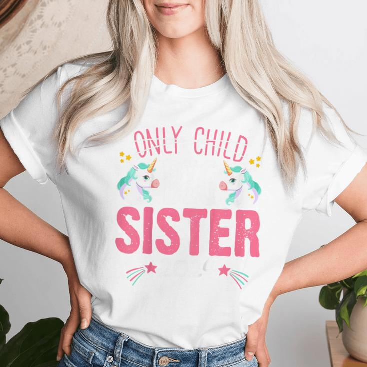 Youth Only Child Big Sister 2024 Cute Unicorn For Girls Toddlers Women T-shirt Gifts for Her
