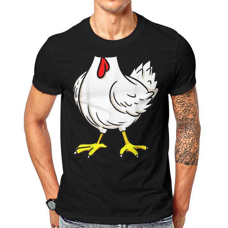 Chicken Body Costume Animal Thanksgiving Halloween  Men T-shirt Casual Daily Crewneck Short Sleeve Graphic Basic Unisex Tee