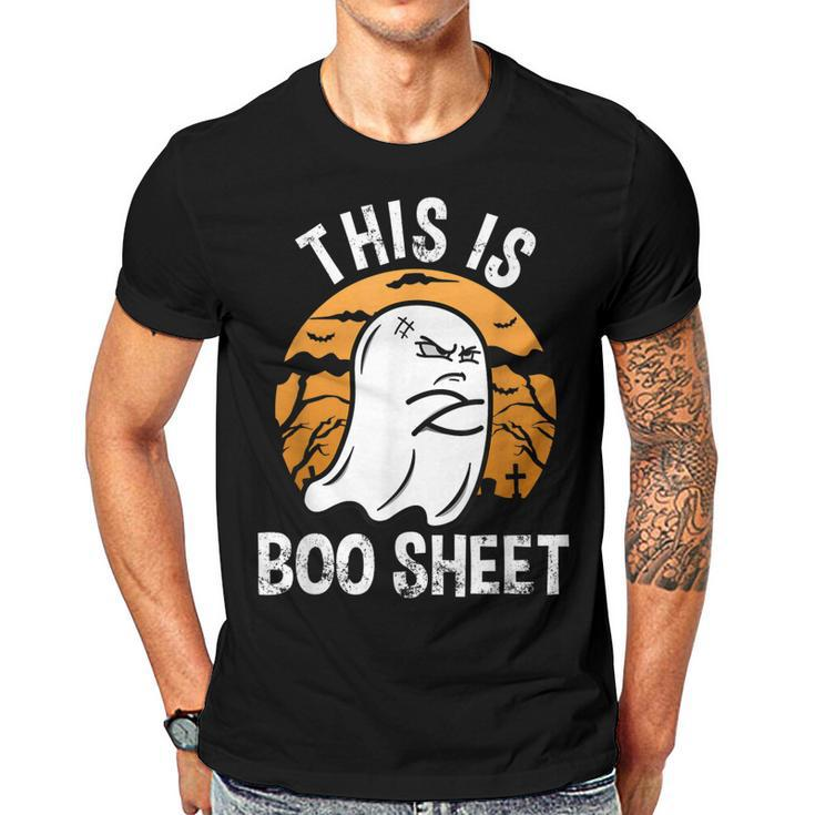 This Is Boo Sheet Funny Ghost Costume Women Men Halloween  Men T-shirt Casual Daily Crewneck Short Sleeve Graphic Basic Unisex Tee
