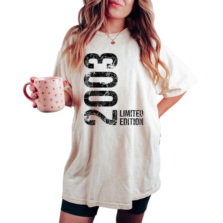 21St Birthday 21 Years Old Man Woman Vintage 2003 Women's Oversized Comfort T-shirt