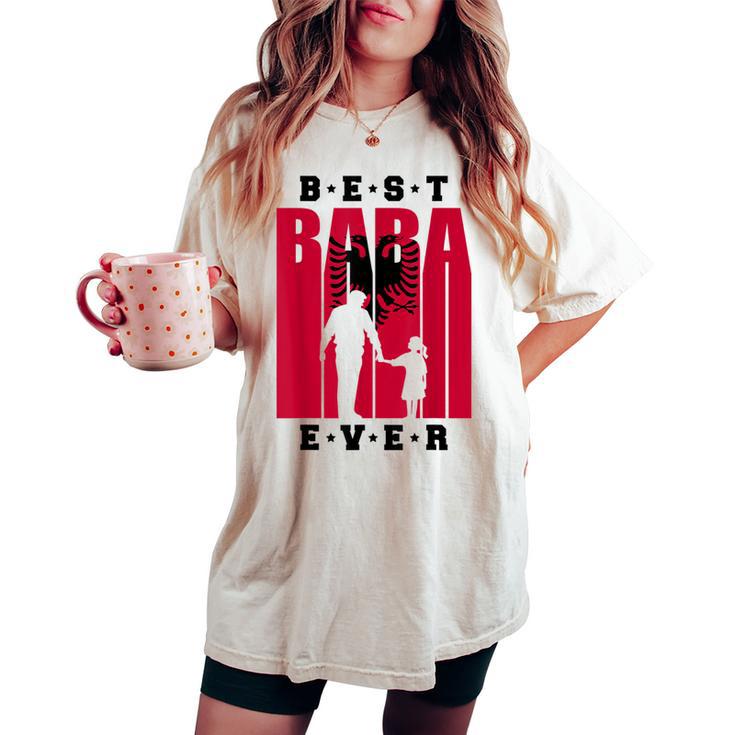 Albania Baba With Daughter Albanian Dad Of A Girl Shqiptar Women's Oversized Comfort T-shirt