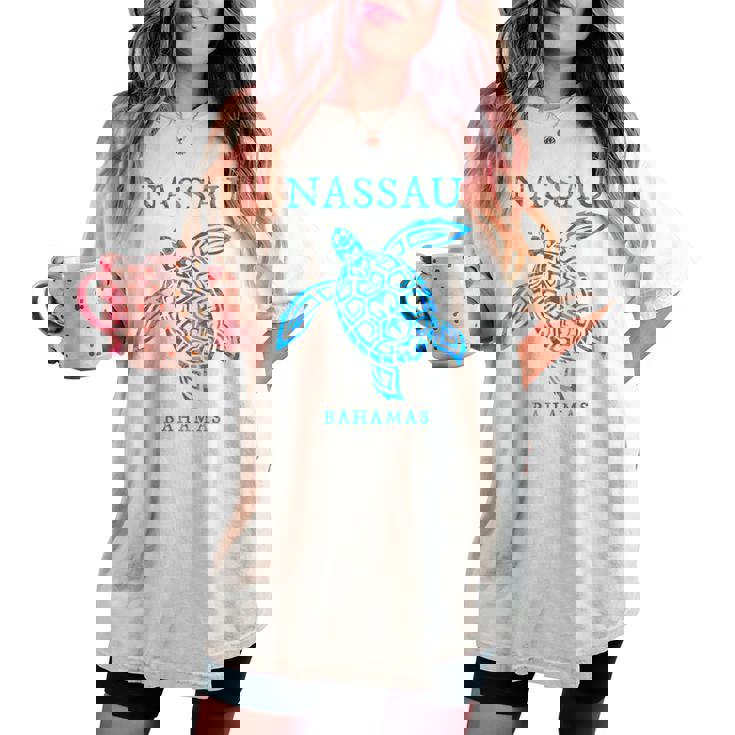 Nassau Bahamas Sea Turtle Boys Girls Toddler Souvenir Women's Oversized Comfort T-shirt Nassau Bahamas Sea Turtle Boys Girls Toddler Souvenir Women's Oversized Comfort T-shirt