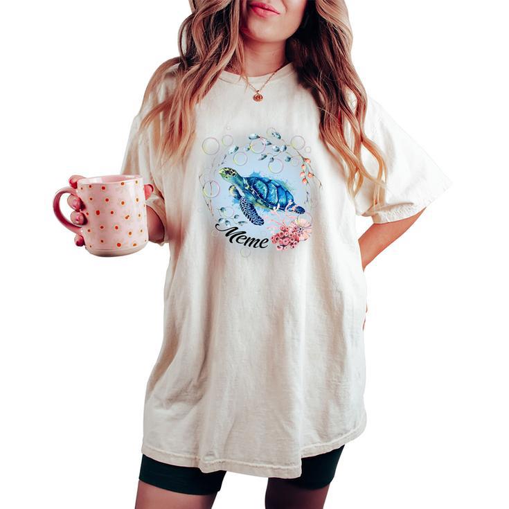 Turtle Meme Meme Sea Tortoise Turtle Women's Oversized Comfort T-shirt